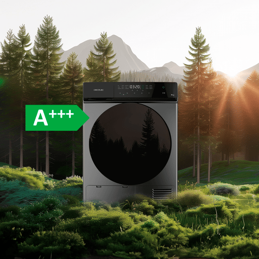 Secadora Cecotec Bolero DressCode Dry 9400 Inverter Steel de 9 kg com bomba de calor, classe A+++ equivalente Secadora Cecotec Bolero DressCode Dry 9400 Inverter Steel de 9 kg com bomba de calor, classe A+++ equivalente