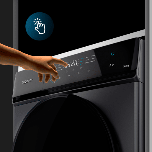 Secadora Cecotec Bolero DressCode Dry 9400 Inverter Steel de 9 kg com bomba de calor, classe A+++ equivalente Secadora Cecotec Bolero DressCode Dry 9400 Inverter Steel de 9 kg com bomba de calor, classe A+++ equivalente
