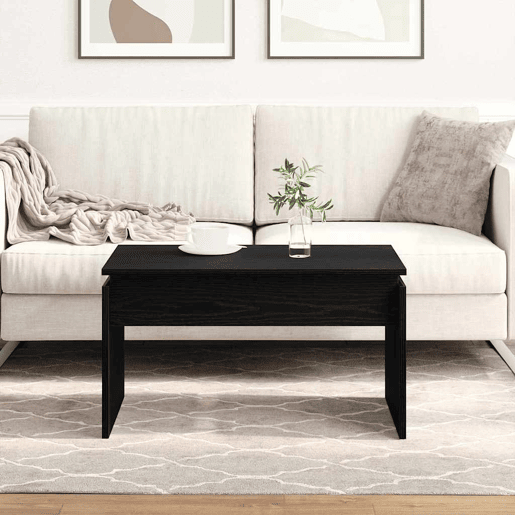 Mesa de Centro, Mesa baixa, Carvalho Preto 68 x 50 x 38 cm