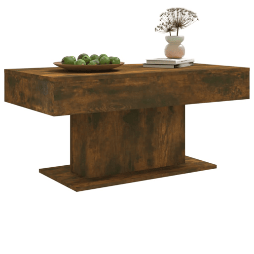 Mesa de Centro, Mesa baixa, 96x50x45 cm derivados de madeira carvalho fumado