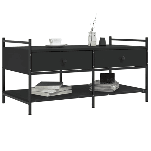 Mesa de Centro, Mesa baixa, 99x50x50 cm derivados de madeira preto
