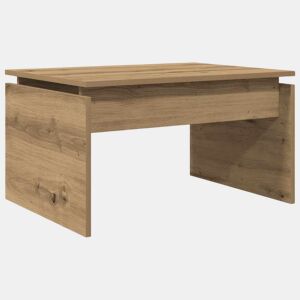 Mesa de Centro, Mesa baixa, 68x50x38 cm deriv. madeira carvalho artisiano
