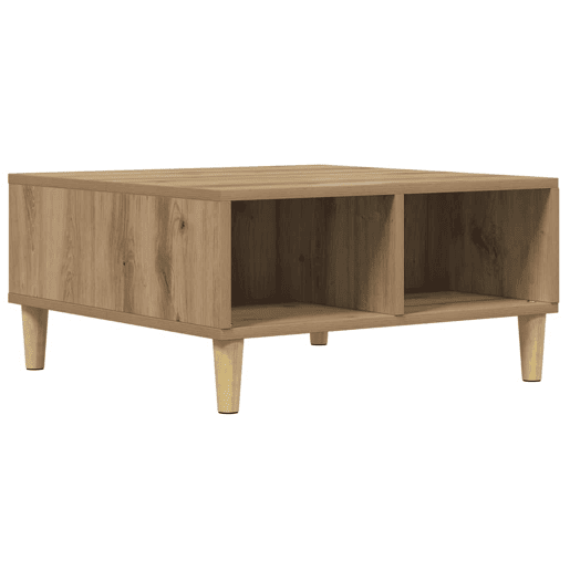 Mesa de Centro, Mesa baixa, 60x60x30 cm derivados madeira carvalho artisiano