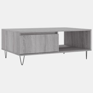 Mesa de Centro, Mesa baixa, 90x60x35 cm derivados de madeira cinzento sonoma