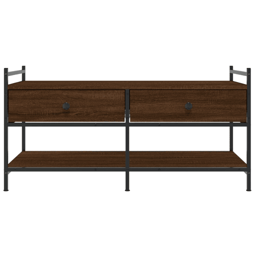 Mesa de Centro, Mesa baixa, 99x50x50 cm derivados de madeira carvalho castanho