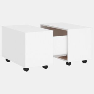 Mesa de Centro, Mesa baixa, 60x60x38 cm derivados de madeira branco