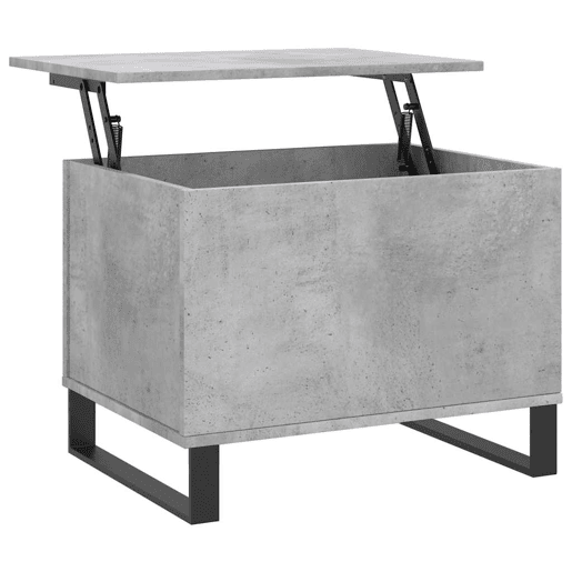 Mesa de Centro, Mesa baixa, 60x44,5x45 cm derivados madeira cinzento cimento