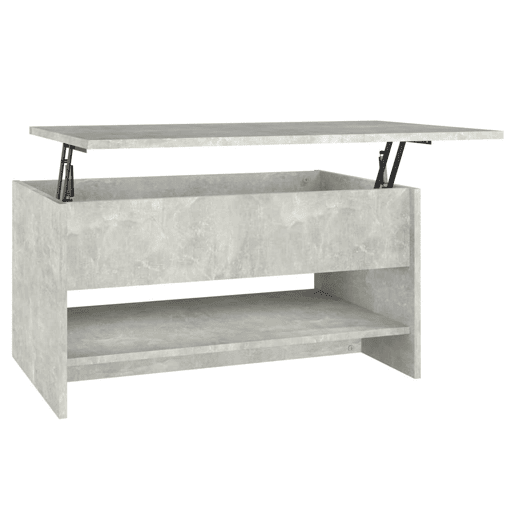 Mesa de Centro, Mesa baixa, 80x50x40cm derivados de madeira cinzento cimento
