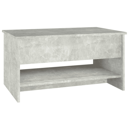 Mesa de Centro, Mesa baixa, 80x50x40cm derivados de madeira cinzento cimento