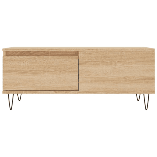 Mesa de Centro, Mesa baixa, 90x50x36,5 cm derivados madeira carvalho sonoma