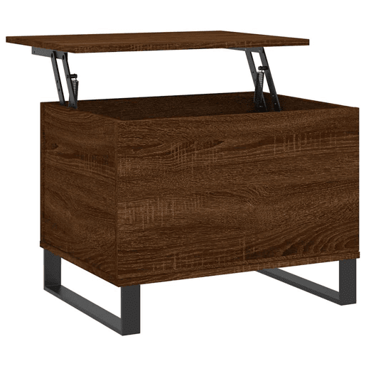 Mesa de Centro, Mesa baixa, 60x44,5x45 cm derivados madeira carvalho castanho