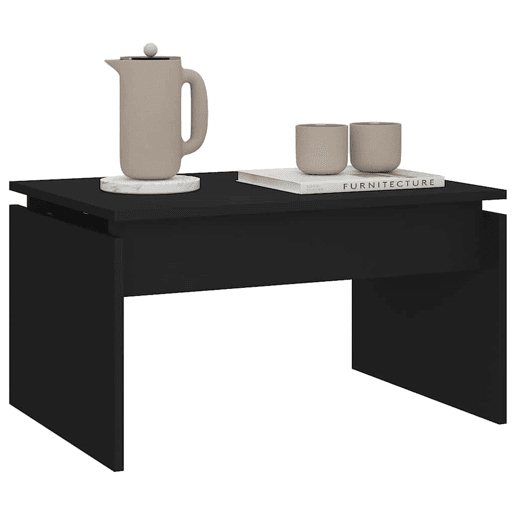 Mesa de Centro, Mesa baixa, 68x50x38 cm derivados de madeira preto