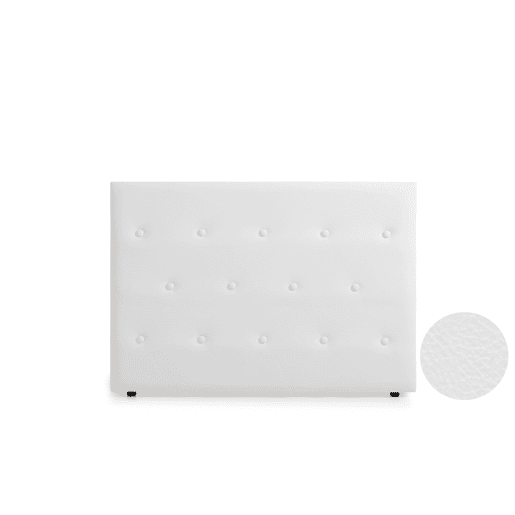 Cabeceira Estofada VENICE Pele Sintética 100x115x12 cm - BEGE - Moonia