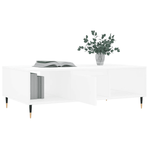 Mesa de Centro, Mesa baixa, 104x60x35 cm derivados de madeira branco