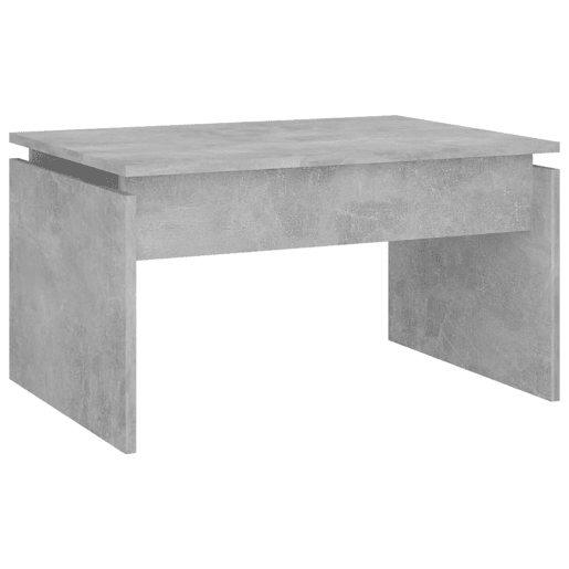 Mesa de Centro, Mesa baixa, 68x50x38 cm derivados madeira cinzento cimento