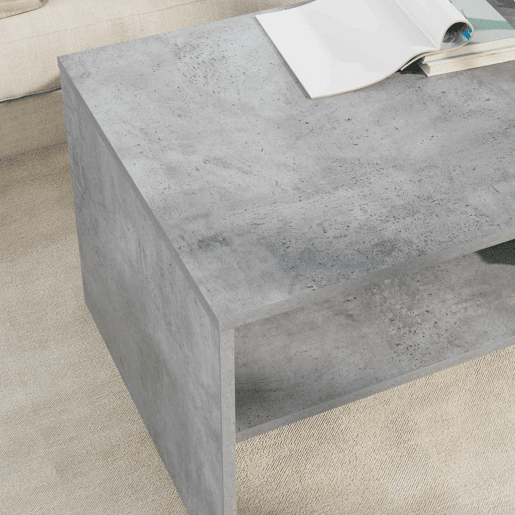 Mesa de Centro, Mesa baixa, Cinzento 100 x 50 x 40 cm Madeira processada