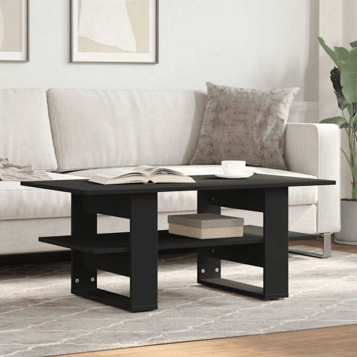 Mesa de Centro, Mesa baixa, 102x55x42 cm derivados de madeira preto