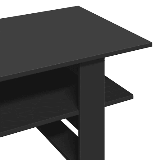 Mesa de Centro, Mesa baixa, 102x55x42 cm derivados de madeira preto