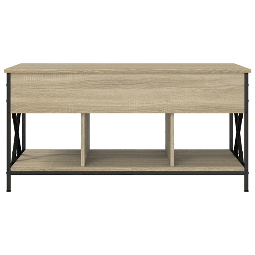 Mesa de Centro, Mesa baixa, 100x55x50cm deriv. madeirametal carvalho sonoma