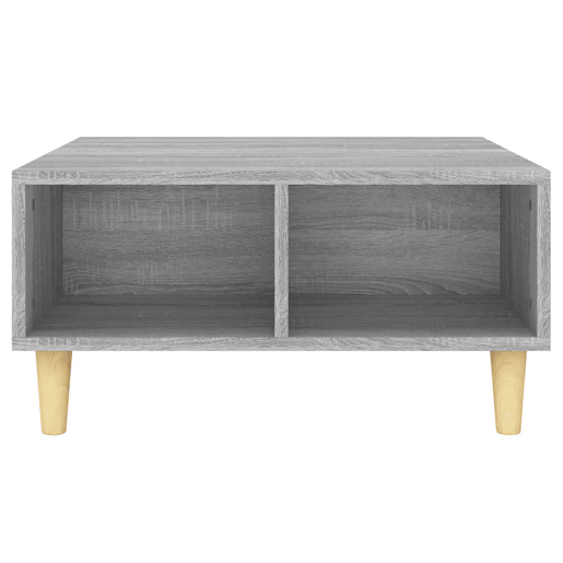 Mesa de Centro, Mesa baixa, 60x60x30 cm aglomerado cor sonoma cinzento