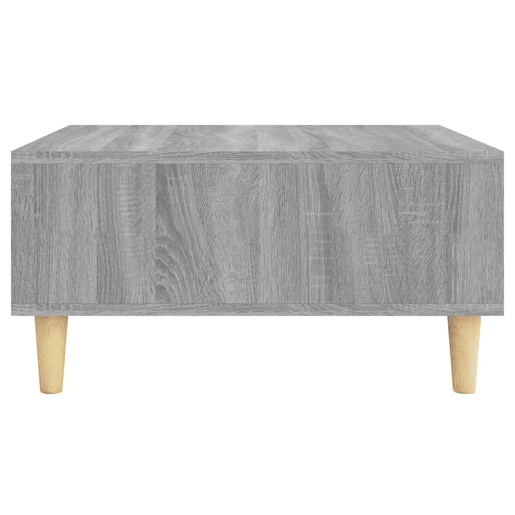 Mesa de Centro, Mesa baixa, 60x60x30 cm aglomerado cor sonoma cinzento