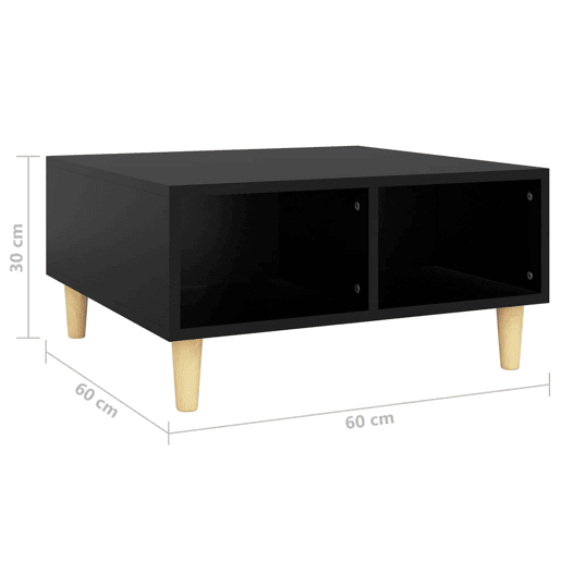 Mesa de Centro, Mesa baixa, 60x60x30 cm contraplacado preto