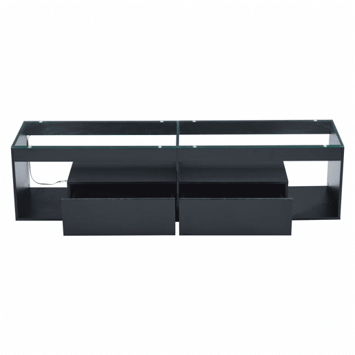 Móvel para TV LED 70 - Com 2 gavetas, consola para sala e quarto - Preto Móvel para TV LED 70 - Com 2 gavetas, consola para sala e quarto - Preto