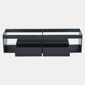 Móvel para TV LED 70 - Com 2 gavetas, consola para sala e quarto - Preto