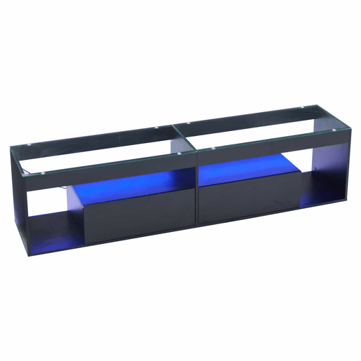 Móvel para TV LED 70 - Com 2 gavetas, consola para sala e quarto - Preto Móvel para TV LED 70 - Com 2 gavetas, consola para sala e quarto - Preto