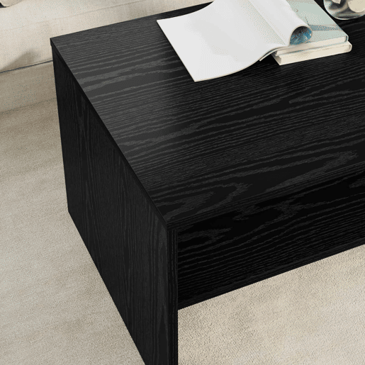 Mesa de Centro, Mesa baixa, Carvalho Preto 80 x 50 x 40 cm