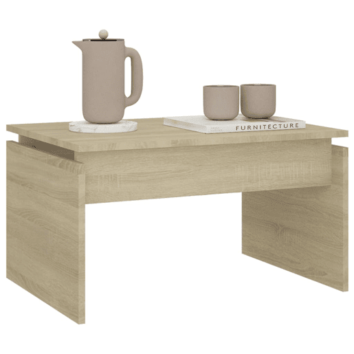 Mesa de Centro, Mesa baixa, 68x50x38 cm derivados de madeira carvalho sonoma