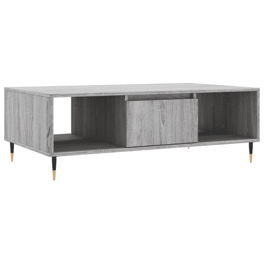 Mesa de Centro, Mesa baixa, 104x60x35 cm derivados madeira cinzento sonoma