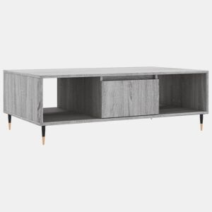 Mesa de Centro, Mesa baixa, 104x60x35 cm derivados madeira cinzento sonoma