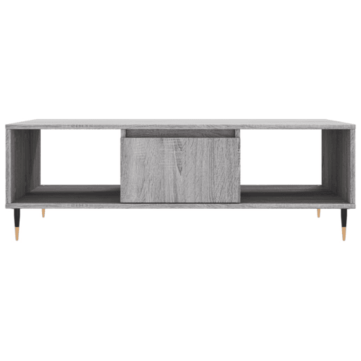 Mesa de Centro, Mesa baixa, 104x60x35 cm derivados madeira cinzento sonoma