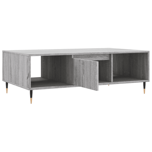 Mesa de Centro, Mesa baixa, 104x60x35 cm derivados madeira cinzento sonoma