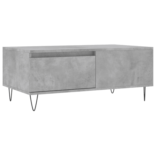 Mesa de Centro, Mesa baixa, 90x50x36,5 cm derivados madeira cinzento cimento