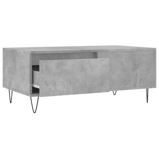 Mesa de Centro, Mesa baixa, 90x50x36,5 cm derivados madeira cinzento cimento
