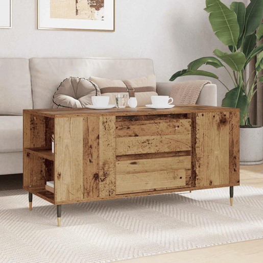 Mesa de Centro, Mesa baixa, com gaveta Madeira Antiga 102 x 44,5 x 50 cm