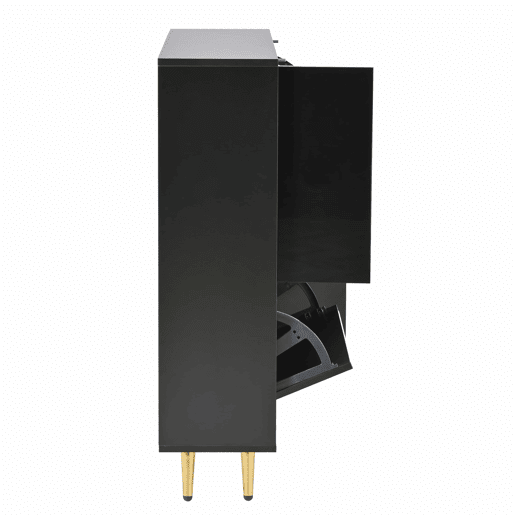 Sapateira LED moderna - aspeto brilhante - Preto