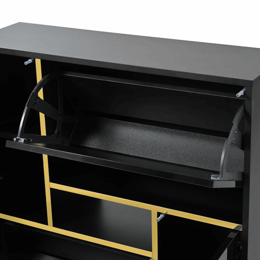 Sapateira LED moderna - aspeto brilhante - Preto