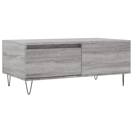 Mesa de Centro, Mesa baixa, 90x50x36,5 cm derivados madeira cinzento sonoma