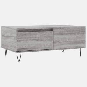 Mesa de Centro, Mesa baixa, 90x50x36,5 cm derivados madeira cinzento sonoma