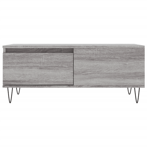 Mesa de Centro, Mesa baixa, 90x50x36,5 cm derivados madeira cinzento sonoma