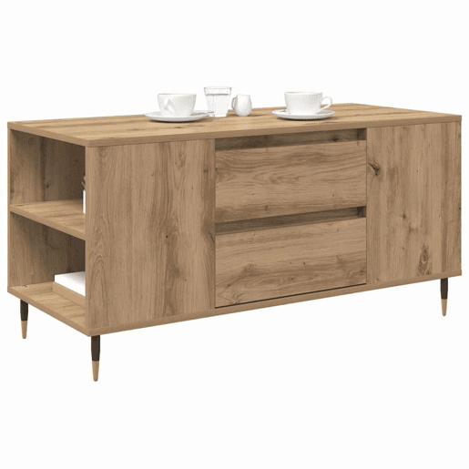 Mesa de Centro, Mesa baixa, com gaveta Carvalho Artesanal 102 x 44,5 x 50 cm
