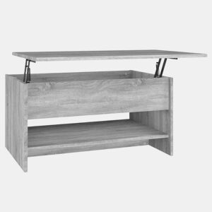 Mesa de Centro, Mesa baixa, 80x50x40 cm derivados de madeira cinzento sonoma