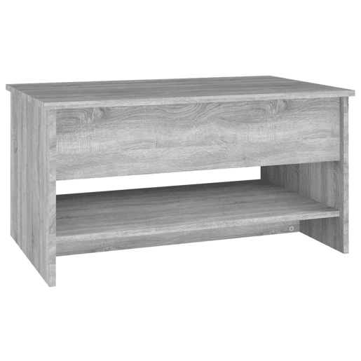 Mesa de Centro, Mesa baixa, 80x50x40 cm derivados de madeira cinzento sonoma
