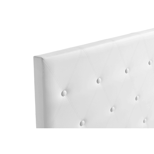 Cabeceira Estofada VENICE Pele Sintética 115x115x12 cm - BRANCO - Moonia