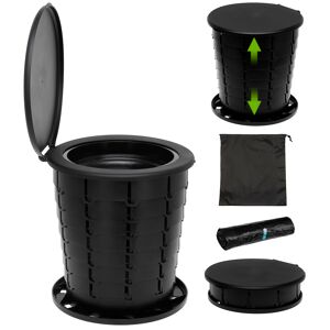 Briebe WC1184 Sanita Portátil Dobrável para Camping, WC Seco Compacto 3 em 1 para Autocaravana, Carro, Pesca, , Preto