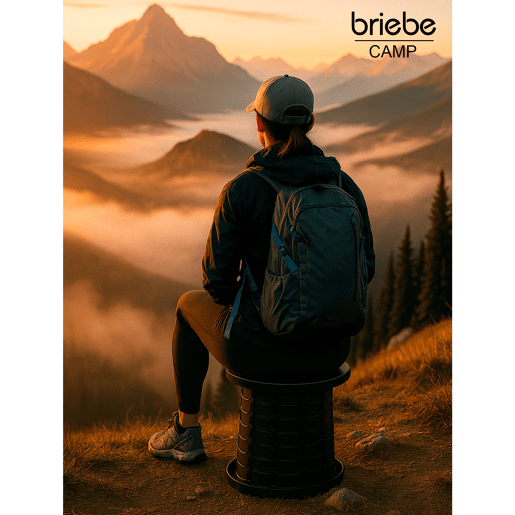 Briebe WC1184 Sanita Portátil Dobrável para Camping, WC Seco Compacto 3 em 1 para Autocaravana, Carro, Pesca, , Preto