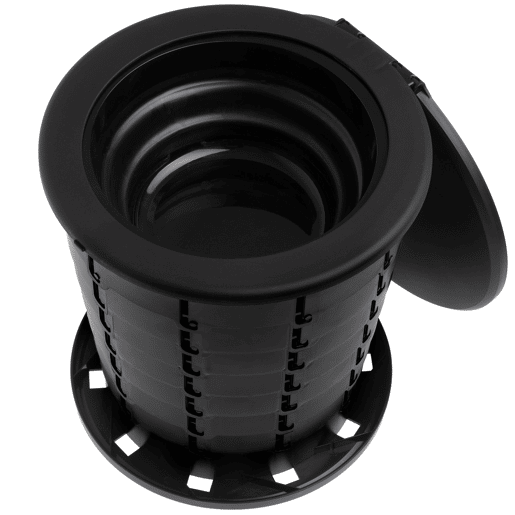 Briebe WC1184 Sanita Portátil Dobrável para Camping, WC Seco Compacto 3 em 1 para Autocaravana, Carro, Pesca, , Preto
